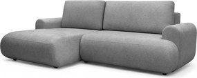 Rozkladacia rohová sedacia súprava Lotulis Mini ľavá - sivá pletenina Blur 18