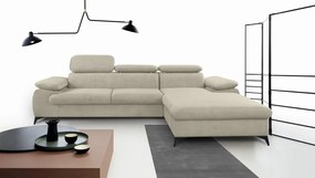 Rohová sedacia súprava Scala, béžová látka, pravý roh
