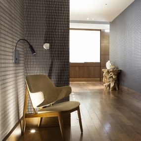 LED Flexibilná nástenná lampička BASE 1xLED/8W+1xLED/2W/230V čierna/strieborná