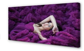 Obraz canvas žena purple 120x60 cm