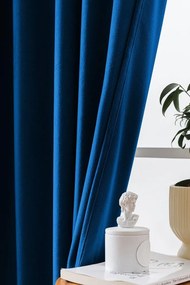 Kráľovsky modrý zatemňovací záves VELVET 140x250 cm Zavesenie: Riasiaca páska
