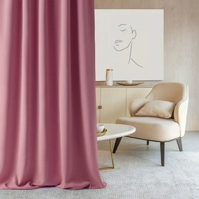 Záves Aura indickej ružovej farby so zavesením na riasiacu pásku 140 x 280 cm