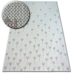 styldomova Šnúrkový koberec sizal flat 48779/526 kvety krémovo/ružový