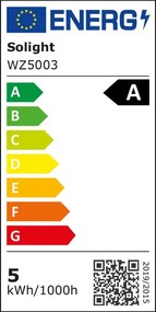 SOLIGHT LED Filament žiarovka číra A60 5W/230V/E27/2700K/1055Lm/360°