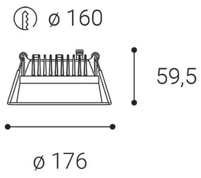 LED2 ZETA M, B DIM 25W 4000K 2250643D