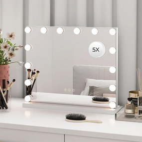 Stolný kozmetický zrkadlo s LED osvetlením