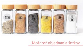 usporadejto.cz Sada 12ks koreničiek hranatých s bambusovým viečkom DECOR 120 ml