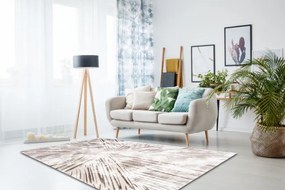 Koberec AKRYL VALS 0W1733 C56 46 abstrakcia 3D slonia kosť / béžový