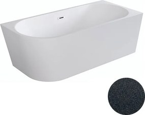 Besco Akrylátová voľne stojaca rohová vaňa Zoya Glam G 150x75 (170x80) biela/grafit BESCO-Typ výpuste: Click-Clack s prepadom, chróm, BESCO-Rozmery: …