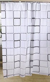 Aqualine Aqualine, Sprchový záves 180x180cm, vinyl, štvorcový vzor, ZV013