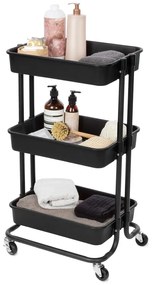 Čierny plastový pojazdný regál 43x36 cm Grena – Compactor