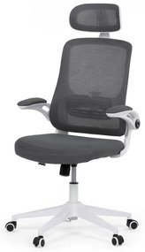Kancelářská židle, houpací mechanismus, šedá síťovina, KA-Q843 GREY