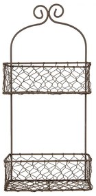 Basket Rack 20x12x45 Cm Brown Metal - 20*12*45 cm