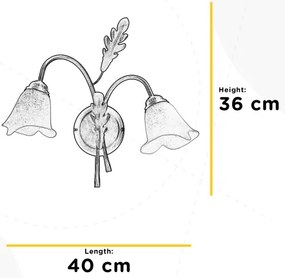ONLI - Nástenné svietidlo QUERCIA 2xE14/6W/230V