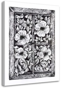 Gario Obraz na plátne Kvety za oknom - Jan Perit Kablan Rozmery: 40 x 60 cm