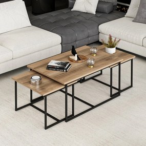 Odkladací stolík Levada Walnut, 3 ks