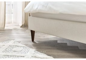 Béžová dvojlôžková posteľ Bobochic Paris Sary Dark, 160 x 200 cm