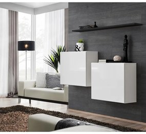 Komoda+Polička Switch Sb I Biely/Čierna