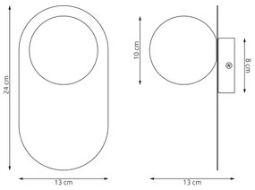 Nástenné svietidlo VIVA 1xG9/8W/230V čierna