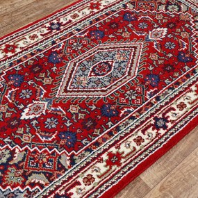 Asra, Kusový ručne tkaný koberec Bidjar red, 90x160, červená, obývacia izba
