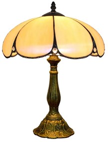 Tiffany stolná lampa Empir 121 - Huizhou Oufu Lighting v.48xš.30,sklo/kov,40W
