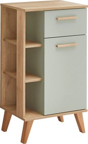 XXXLutz SPODNÁ SKRINKA, farba duba, pastelová zelená, farba duba, pastelová zelená, 50,5/89,5/33 cm Xora - Kúpeľňové skrinky - 001977022204