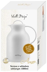 Biela termoska Vialli Design, 1 l