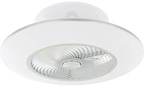 Stropný ventilátor Globo Kello Ø58 cm strieborny/biely s LED osvetlením a diaľkovým ovládaním