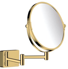 Hansgrohe AddStoris, kozmetické zrkadlo Ø 188 mm, leštený vzhľad zlata, HAN-41791990