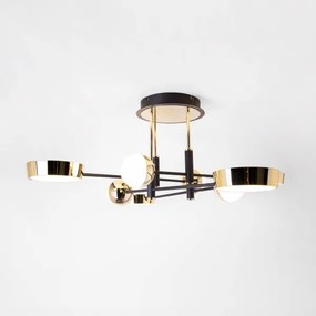 Zuma Line MX7170-8-3BGT - LED stmievateľný prisadený luster LARA LED/60W/230V zlatá/čierna