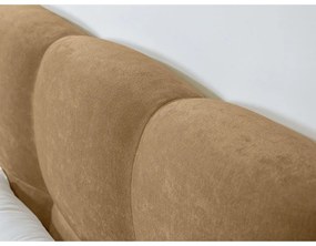 Béžová čalúnená dvojlôžková posteľ s roštom 180x200 cm Kumo – Bobochic Paris