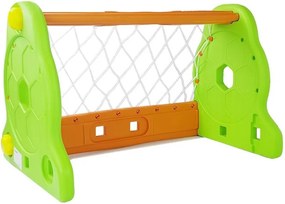 LEAN Toys Detská futbalová bránka zeleno-oranžová