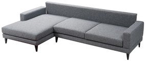Rozkladacia rohová pohovka Nordic 303 x 90 cm, ľavá, tmavosivá