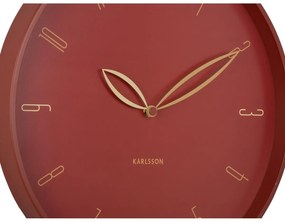 Karlsson 6012RD dizajnové nástenné hodiny červená, pr. 40 cm