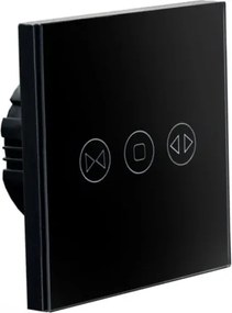 MILIO Sklenený dotykový vypínač pre rolety WIFI - čierny