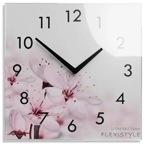 Nástenné akrylové hodiny FLOWERS - 30cm