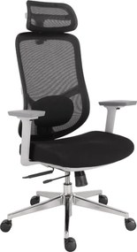 Kancelárska ergonomická stolička Neoseat ALLY WHITE — čierna / biela, nosnosť 150 kg