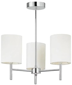 Endon 56642 - Luster na tyči BRIO 3xE14/40W/230V lesklý chróm/biela