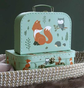 A Little Lovely Company - súprava dvoch kartónových kufríkov - kamaráti z lesa