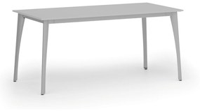 Rokovací stôl PRIMO OMEGA, 1600 x 800 mm, sivá podnož, sivá