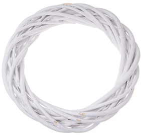 Prútený veniec Elemetary biela, pr. 20 cm
