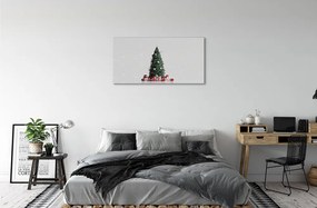 Obraz na plátne Ozdoby na vianočný stromček darčeky 120x60 cm