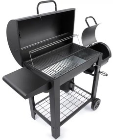 Fieldmann - Gril na drevené uhlie s údiarňou čierna