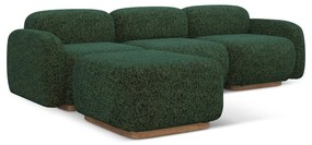 Tmavozelená modulárna rohová pohovka (variabilná) Ailani – Makamii