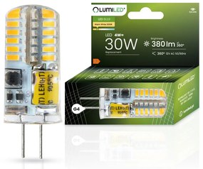 LED žiarovka G4 kapsula 4W = 30W 380lm 3000K Warm 360° LUMILED