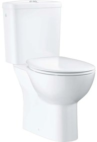GROHE Bau Ceramic WC misa kombi s hlbokým splachovaním, vodorovný odpad + WC nádržka + Softclose WC sedátko, 364 x 619 x 772 mm, alpská biela, 39347000