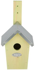 Vtáčia búdka Simi, 30x15x13 cm, drevo/kov, hnedá