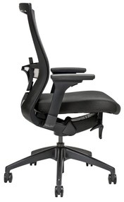 Kancelárska stolička na kolieskach Office More MERENS BP – s podrúčkami a bez opierky hlavy Čierna BI 201
