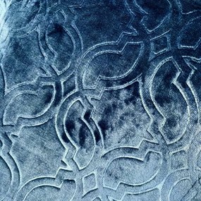 Home Elements Mikroflanelová deka, Ornament, tmavo modrá