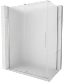 Mexen Velar, sprchový kút s posuvnými dverami 160 x 85 cm, 8mm sklo námraza, brúsená oceľ, 871-160-085-31-97